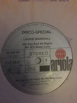 Laurie Marshall - We Will Make Love (All Day And All Night)