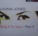 12'' - Lavinia Jones - Sing It To You - Part II (The Sash! - Mixes)