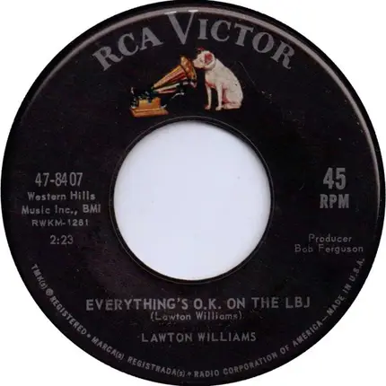 Lawton Williams - Everything's O.K. On The LBJ / Don't Look Down