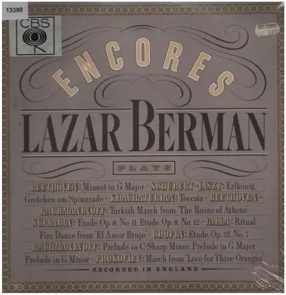 Lazar Berman - Encores