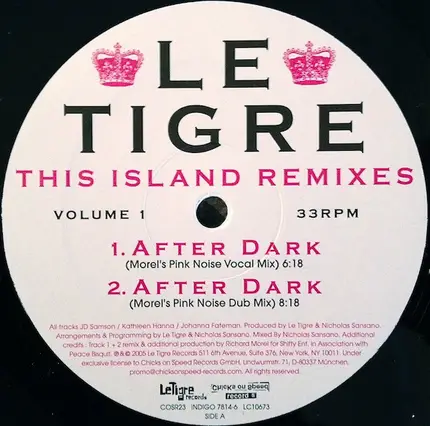 Le Tigre - This Island Remixes Volume 1