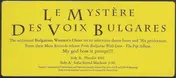 Le Mystère des Voix Bulgares - Plovdiv / Sofia Sound Machine