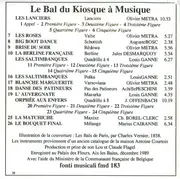 CD - Le Quatuor De Cuivres Aria - Le Bal Du Kiosque à Musique (Des Lanciers à la Maxixe)