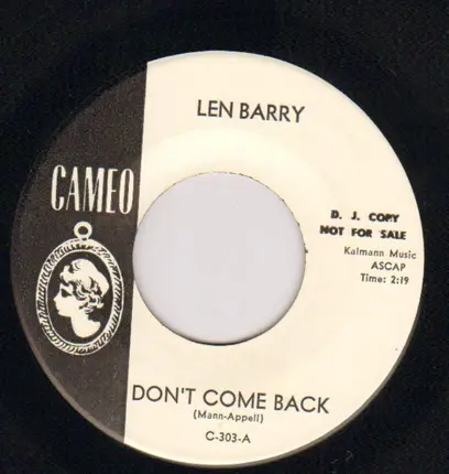 Len Barry - Don't Come Back
