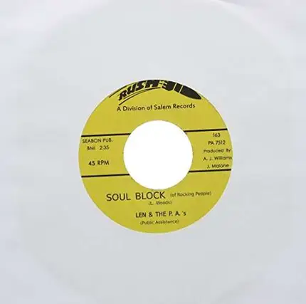 Len & the P.A.'s - Soul Block / Believe Me