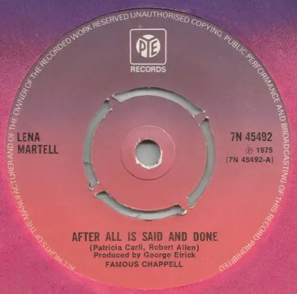 Lena Martell - After All Is Said And Done