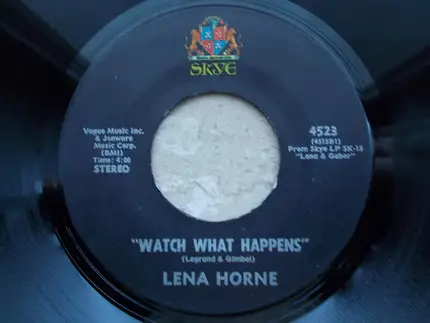 Lena Horne - Rocky Raccoon / Watch What Happens