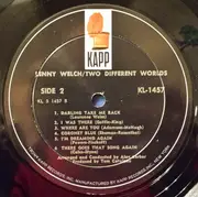 LP - Lenny Welch - Two Different Worlds - Mono