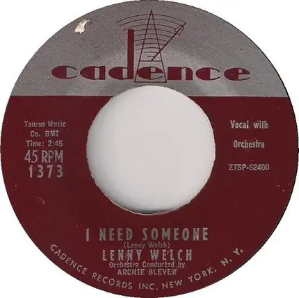 Lenny Welch - You Don't Know Me / I Need Someone