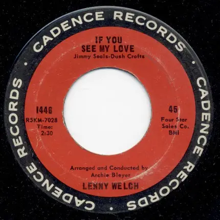 Lenny Welch - Father Sebastian / If You See My Love