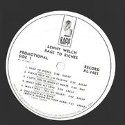 LP - Lenny Welch - Rags To Riches - Mono