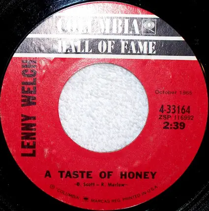 Lenny Welch - Since I Fell For You / A Taste Of Honey