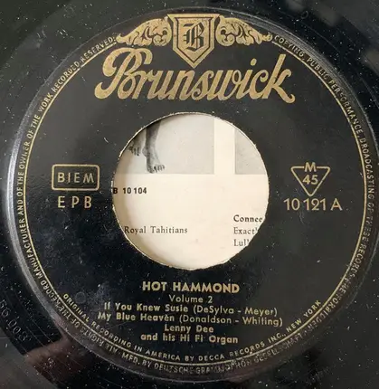 Lenny Dee - Hot Hammond Vol. 2 (Organ Solos With A Beat)