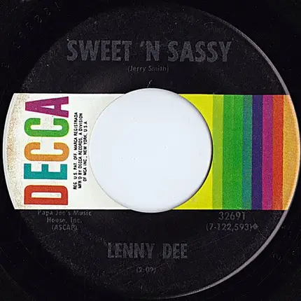 Lenny Dee - Rock Me Back To Little Rock / Sweet 'N Sassy