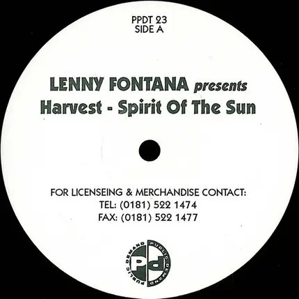 Lenny Fontana Presents Harvest - Spirit Of The Sun