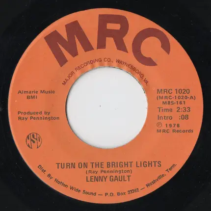 Lenny Gault - Turn On The Bright Lights