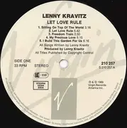 LP - Lenny Kravitz - Let Love Rule - GERMAN ORIGINAL