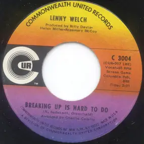 lenny welch - Breaking Up Is Hard To Do / Get Mommy To Come Back Home