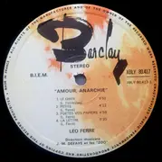 LP - Léo Ferré - Amour Anarchie Ferré 70 - gatefold