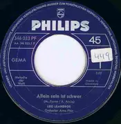 7inch Vinyl Single - Leo Leandros - Allein Sein Ist Schwer