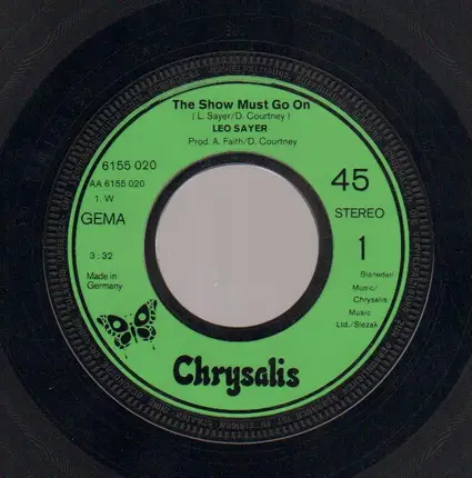 Leo Sayer - The Show Must Go On