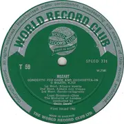 LP - Mozart - Oboe Concerto, K 314 / Symphony No. 34, K 338