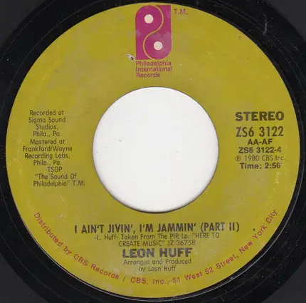 Leon Huff - I Ain't Jivin', I'm Jammin'