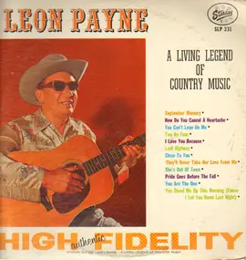 Leon Payne - A Living Legend Of Country Music