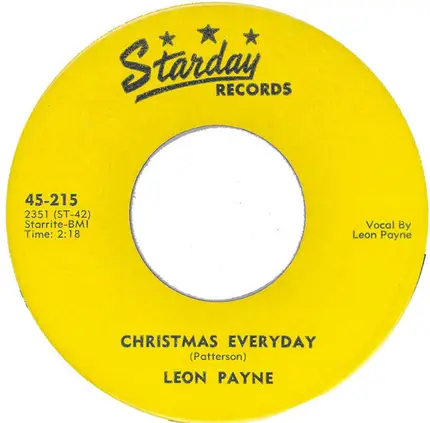 Leon Payne - Christmas Everyday / Christmas Love Song