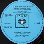 LP - Leonard Bernstein - Ludwig van Beethoven - 5. Sinfonie Chorfantasie