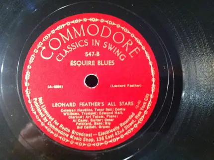 Leonard Feather All Stars - Esquire Bounce / Esquire Blues