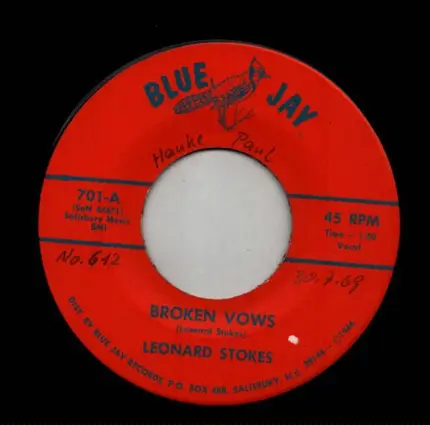 Leonard Stokes - Broken Vows / I'll Never Let You Go