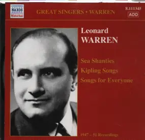 Leonard Warren - Sea Shanties / Kipling Songs / Songs for Everyone