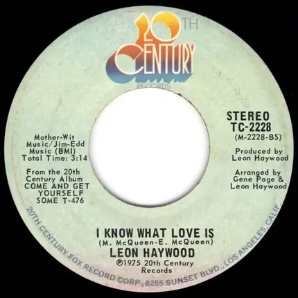 Leon Haywood - I Want' A Do Something Freaky To You / I Know What Love Is