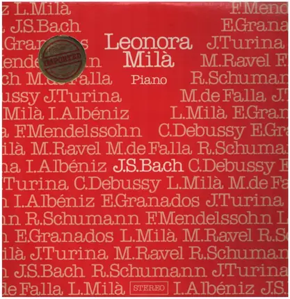 Leonora Milà - Bach: Partita no. 2 en Do menor, Preludia y Fuga a.o.