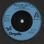7'' - Leo Sayer - When The Money Runs Out / Takin' The Easy Way Out