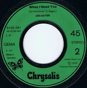 7'' - Leo Sayer - How Much Love