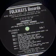 LP - Leadbelly - Sings Folk Songs - US FOLKWAYS