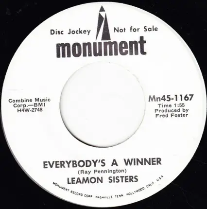 Leamon Sisters - When Florida Freezes Over / Everybody's A Winner