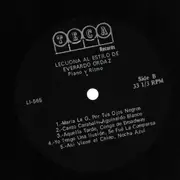 LP - Lecuona Al Estilo De Everardo Ordaz - Piano y Ritmo - Latin American Music
