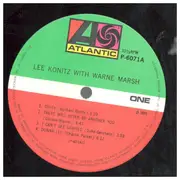 LP - Lee Konitz & Warne Marsh - Lee Konitz With Warne Marsh - + Insert