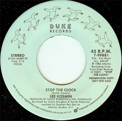 Lee Kosmin - Stop The Clock