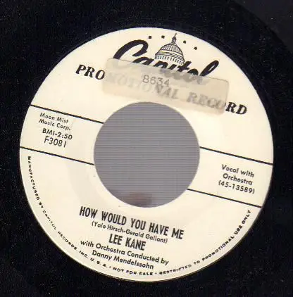 Lee Kane - Ev'ry Day / How Would You Have Me