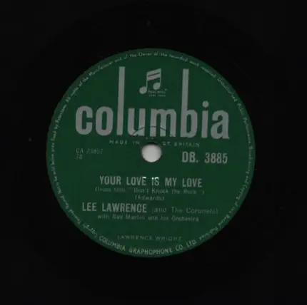 Lee Lawrence - Your love is my love / By you, by you, by you