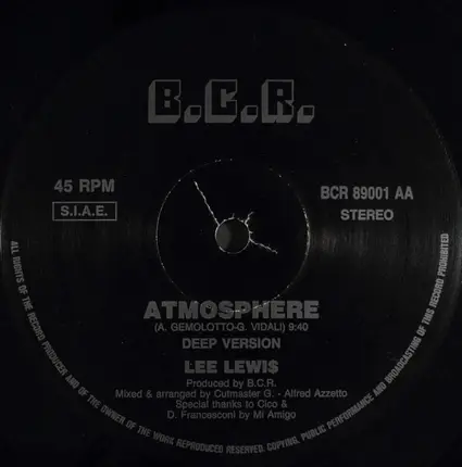 Lee Lewis - French Kiss (Remix) / Atmosphere (Deep Version)