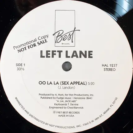 Left Lane - Oo La La (Sex Appeal)