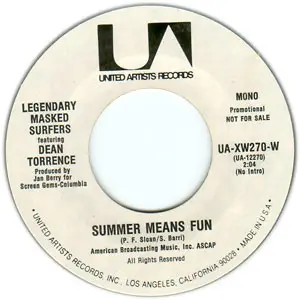 Legendary Masked Surfers Featuring Dean Torrence - Summer Means Fun / Gonna Hustle You