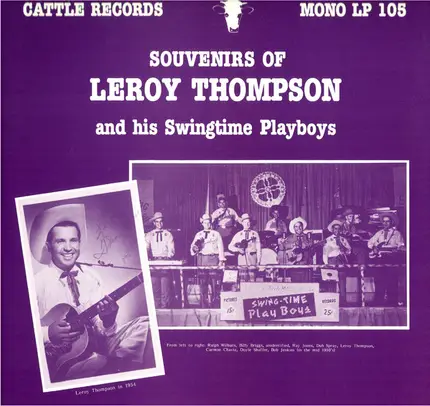 Leroy Thompson And His Swingtime Playboys - Souvenirs Of Leroy Thompson And His Swingtime Playboys