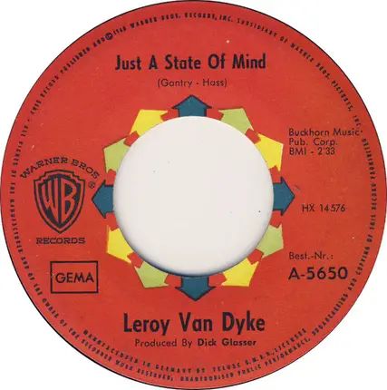 Leroy Van Dyke - It's All Over Now, Baby Blue / Just A State Of Mind