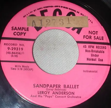 Leroy Anderson And His 'Pops' Concert Orchestra - Song Of The Bells